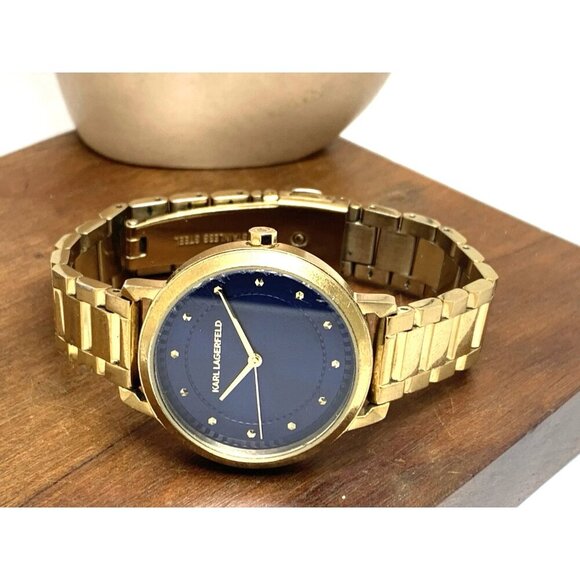 Karl Lagerfeld Women\'s Watch KL1821 Quartz Blue Dial Gold Stainless Steel 34mm main image 13